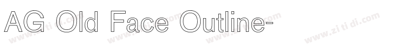 AG Old Face Outline字体转换